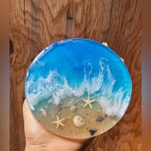 Handmade Ocean Resin Coaster